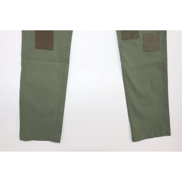 Taylor Stitch Mens Olive Green Patchwork Chino Pants Size 32 - Picture 7 of 13